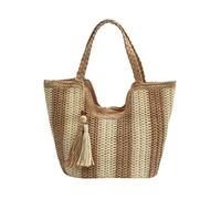 HuiYStar Borsa da Spiaggia Grande in Paglia per le Donne Borse a Tracolla da Viaggio Estive Intrecciate per Vocazione