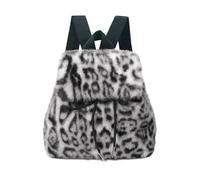 HuiYStar Mini Zaino per Ragazze e Donne,Grazioso Zainetto in Peluche con Motivo a Ghepardo,Piccolo Zaino in Pelliccia Sintetica