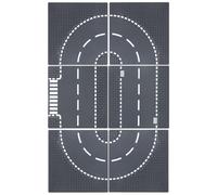 HUIZDQ 6 curve, 1 dritto, 1 incrocio a T, 10" x 10" (grigio), toys compatibili con tutte le principali marche, per bambini dai 3 anni in su