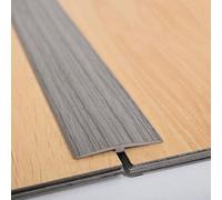 HUIZHENSHENG Taglierina per transizione pavimento, autoadesiva, in PVC, tagliabile, flessibile, a forma di T, per pavimenti in legno duro, pavimenti in laminato (dimensioni: 300 cm, colore: venature