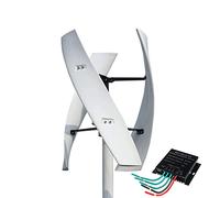 HUIZHITENGDA 220v, Generatore Eolico Verticale a ASSE Verticale 18000W 12V-220V, Mulino a Vento Orizzontale ad Alta Efficienza a 3 Pale per Sistema off Grid per Casa, Camper, Fattoria, con Controller