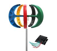 HUIZHITENGDA 24v, Generatore Eolico Verticale Maglev 16000W 12V/24V/48V, con Controller MPPT per Uso Marittimo, Generatore Eolico Adatto per Sistema Ibrido Solare-Eolico