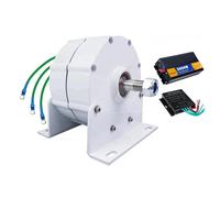 HUIZHITENGDA 48v, Generatore A Magnete Permanente CA Senza Ingranaggi 220V, 5000W 12V 24V 48V 220V Generatore Elettrico Brushless A Magnete Permanente, Adatto per Energia Idraulica/Eolica (con Base)