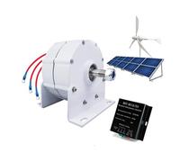 HUIZHITENGDA 48v, Generatore a Magneti Permanenti Trifase a Basso Rumore e Ecologico, con Controller 12V 24V 48V 220V, Generatore Eolico per Turbine ad Acqua e Vento (14000W)