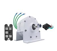 HUIZHITENGDA Alternatori AC A Magnete Permanente Senza Ingranaggi da 12000W 550R/M, 12V 24V 48V 220V A Basso RPM, Trifase, Fai-da-Te, Adatti per Generatori Eolici/Idroelettrici (con Base),24v