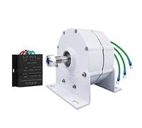 HUIZHITENGDA Generatore a Magnete Permanente Senza Ingranaggi da 19000W 12V 24V 48V, generatore a Magnete Permanente Senza Rumore per generatori e Turbine eoliche (Bianco, con Base),48v