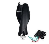 HUIZHITENGDA Generatore Eolico a Spirale Senza Rumore da 5000 W 12 V-220 V | Turbina eolica portatile con design a spirale a 2 pale, con controller MPPT, adatta per strade agricole/cittadine