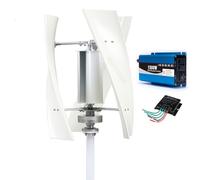 HUIZHITENGDA Generatore Turbina Eolica A Spirale Verticale, 1500W 12V 24V 48V per Giardino Esterno, Turbina Eolica Senza Nucleo per Uso Residenziale, Sistemi off-Grid con Controller MPPT,12v