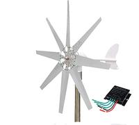 HUIZHITENGDA Kit di Turbina Eolica Verticale a Basso Rumore da 19000W, Generatore Energetico 12V 24V 48V 220V con Controller, Kit Generatore Eolico per Casa e Illuminazione del Giardino,12v