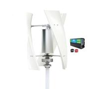 HUIZHITENGDA Kit Generatore Eolico Solare off Grid 3000W 12V-220V | Per uso domestico con controllore MPPT, avvio a bassa velocità del vento, generatore a magneti permanenti a 3 pale