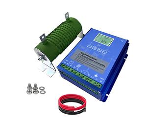 HUIZHITENGDA Regolatore di Carica Ibrido Eolico Solare 12V 24V Auto, Controller MPPT 2000W 200A con Resistenza di Scarico per Sistema Ibrido Eolico Solare,24v