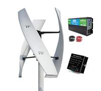 HUIZHITENGDA Set Generatore Eolico 19000W 12V 24V 48V 220V, Generatore di Mulino a Vento a 3 Pale Silenzioso per Uso Domestico con Controllore, Adatto per Navi, Terrazze, Bungalow, Case,24v