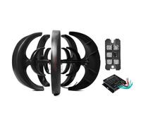 HUIZHITENGDA Set Generatore Eolico Verticale da 6000W, Uscita 12V-48V CA Turbina Eolica A Lanterna A 5 Pale Nessun Rumore, Avvio A Bassa velocità del Vento Adatto per Cortili/Strade,220v