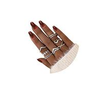 HUJUON 7-19pcs Star Moon Knuckle Anelli per le donne Boho Argento impilabili Anelli Set Joint Midi Finger Stacking Anelli, Metallo