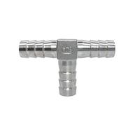 HUJWLBWF 304 Stainless Steel T-Type Hose Barb Joint 3 Way 32mm for Water Oil And Gas Hose Pipe Barb Connection Fittings