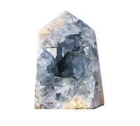HUJWLBWF Celestite Geode Tower Blue Crystal Cluster Kyanite Ore Ornaments Cave Desktop for, Divination, Balance, Yoga, FengShui Decoration