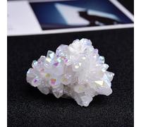 HUJWLBWF Crystal Minerals Rough Electroplated Aura Cluster Wand Points Clear Quartz for Home Decoration Ornaments (Size : 250-300g)