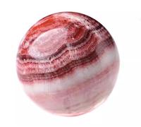 HUJWLBWF Red Meat Stone Ball Decorative Crystal Balls Divination Sphere Orb Sculpture Figurine for Home Decor Feng Shui,40mm