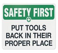 HUJWLBWF Tool Metal Sign Put Back Proper Location 8 X 12 in
