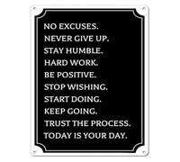 HUJWLBWF Trust The Process Today Is Your Day Plate 12x8 Inch