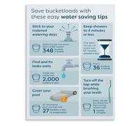 HUJWLBWF Water Stewardship Poster for Home Community Wall Decoration