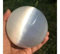 HUJWLBWF White Selenite Sphere Crystal Gypsum Ball Ornaments Raw Stone Crafts Home Decor Decor(350-400g)
