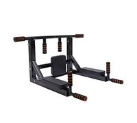 HuKaiL Barra per trazioni, montaggio a parete, Pull Up Bar con multifunzione Power Tower, peso di allenamento fino a 200 kg, per la casa, l'ufficio, la palestra, il colore nero