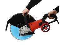 HuKaiL Fresa elettrica per calcestruzzo, 3000 giri/min, per calcestruzzo, con diametro del disco di 350 mm e profondità di taglio regolabile 135 mm, per pietra, cemento, asfalto