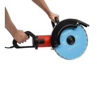 HuKaiL Fresa elettrica per calcestruzzo, 3800 giri/min, per calcestruzzo, con diametro del disco di 350 mm e profondità di taglio regolabile 140 mm, per pietra, cemento, asfalto
