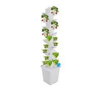 HuKaiL Kit di coltivazione idroponica a 9 ripiani, verticale con 45 fori, Hydroponics Vertical Growing Kit con serbatoio dell'acqua da 20 l, germinazione verticale per balconi ortaggi a foglia, 25 x