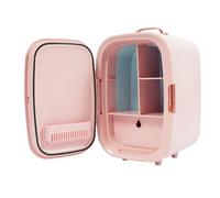 HuKaiL Mini frigorifero da 12 l, 4 - 60 °C, mini congelatore portatile con 2 divisori in rete, per camera da letto, bagno, ufficio, 29 x 25 x 44 cm