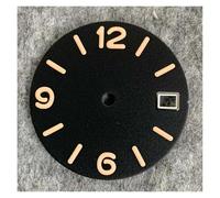 HUKILU yaoqijie 28,5 mm quadrante orologio digitale Sunburst/Frosted Faces verde luminoso orologio da uomo parti di modifica for movimento NH35/NH36/4R/7S lasting(B)