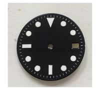 HUKILU yaoqijie Accessori for orologi NH35 Quadrante for orologio da 29 mm Quadrante luminoso blu for movimento NH3A lasting(29mm-black)