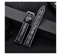 HUKILU yaoqijie Cinturini for orologi 16mm 18mm 20mm 22mm 24mm Orologi Bracciale for uomo Donna Casual Business Cinturino di ricambio Cinturino in pelle lasting(Black White Line,20mm)