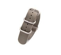 HUKILU yaoqijie Cinturino for orologio sportivo e for il tempo libero in nylon intrecciato nero, verde, grigio, 18 mm, 19 mm, 20 mm, 21 mm, 22 mm, 23 mm, 24 mm, 26 mm lasting(Gray silver buckle,19mm)