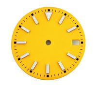 HUKILU yaoqijie NH35 28,5 mm quadrante dell'orologio blu sterile luminoso adatto al movimento automatico NH35 accessori for orologi parti con finestra del calendario lasting(Yellow)