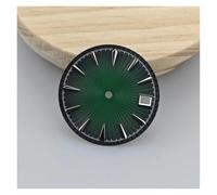 HUKILU yaoqijie Quadrante dell'orologio da 29 mm con superficie a motivo radiale e data singola Parti di ricambio for orologi da uomo e da donna for movimento NH35/NH36 lasting(Silver Green)