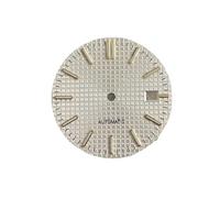 HUKILU yaoqijie Quadrante dell'orologio da 31,8 mm, borchie a barra argentate luminose verdi quadranti for orologi, accessori for orologi for movimento NH35/NH36/4R/7S lasting(White gold)
