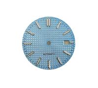 HUKILU yaoqijie Quadrante dell'orologio da 31,8 mm, borchie a barra argentate luminose verdi quadranti for orologi, accessori for orologi for movimento NH35/NH36/4R/7S lasting(Light blue)
