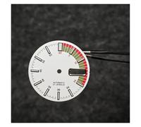 HUKILU yaoqijie Quadrante dell'orologio NH36 28,5 mm Parti di modifica dell'orologio meccanico for movimento NH36A/4R36 Quadranti for orologi subacquei luminosi verdi lasting(WHITE)