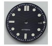 HUKILU yaoqijie Quadrante luminoso da 31 mm, nero argento, verde, grigio, blu, adatto al movimento NH35 lasting(R3 Black)