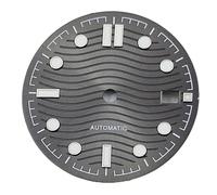 HUKILU yaoqijie Quadrante luminoso da 31 mm, nero argento, verde, grigio, blu, adatto al movimento NH35 lasting(R1 Gray)