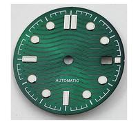 HUKILU yaoqijie Quadrante luminoso da 31 mm, nero argento, verde, grigio, blu, adatto al movimento NH35 lasting(R4 Green)