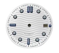 HUKILU yaoqijie Quadrante luminoso da 31 mm, nero argento, verde, grigio, blu, adatto al movimento NH35 lasting(R5 Silvery)
