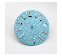 HUKILU yaoqijie Quadrante luminoso verde da 28,5 mm con calendario singolo, data, modifica dei quadranti degli orologi, accessori for orologi for movimento NH35/NH36 lasting(Sky blue)
