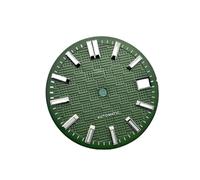 HUKILU yaoqijie Quadrante luminoso verde da 28,5 mm con calendario singolo, data, modifica dei quadranti degli orologi, accessori for orologi for movimento NH35/NH36 lasting(Army green)