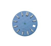 HUKILU yaoqijie Quadrante luminoso verde da 28,5 mm con calendario singolo, data, modifica dei quadranti degli orologi, accessori for orologi for movimento NH35/NH36 lasting(Light blue)