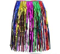 Hula - Gonna colorata in PET per mini costume per feste Luau, accessorio per travestimento tropicale hawaiano