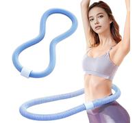 Hula Hoop - Pneumatico per adulti, morbido Hoola Hoop per dimagrire con nucleo a molla e corda di sicurezza, confortevole e silenzioso per fitness, allenamento addominale e perdita di peso (blu, 1,5