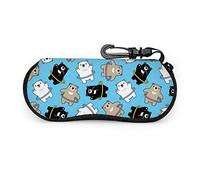 Hula Hoop Sport Occhiali da sole con orso polare Custodia morbida Cerniera in neoprene portatile ultraleggera con custodia per occhiali con clip da cintura